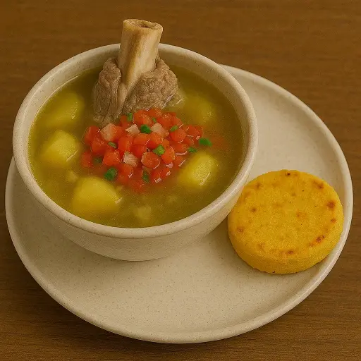 [TIP004] Caldo de carne y arepa